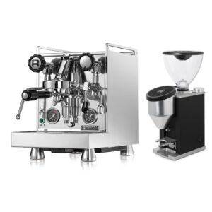 Rocket Espresso Milano MOZZAFIATO CRONOMETRO R MIT SHOT TIMER + Nuovo Faustino Schwarz